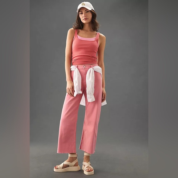 PISTOLA PENNY HIGH RISE WIDE LEG CROP - FLAMINGO size 24 - Picture 1 of 13
